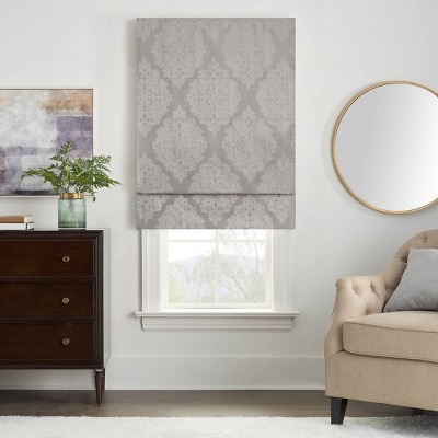 Carlton Damask 100% Total Blackout Cordless Roman Blind and Shade - Eclipse