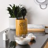 Design Imports Honey Gold Stir It Up Ceramic Utensil Holder - 3 of 4
