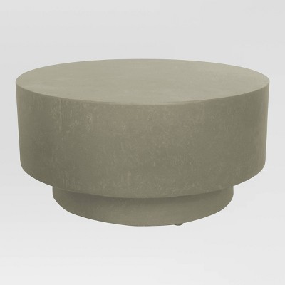 32" Arbon Coffee Table Gray - Threshold™ designed with Studio McGee: Round Pedestal Base, No Assembly Required