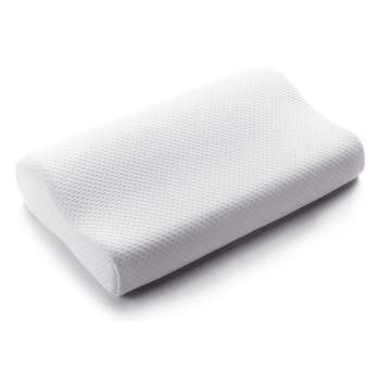 Cheer Collection Contour Memory Foam Pillow with Washable Cover - White