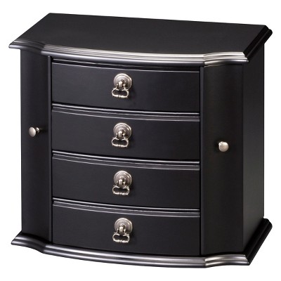 HomePointe Wooden Jewelry Box - Black 