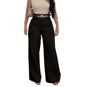 Clearlove Womens Wide Leg Dress Pants High Waisted Loose Palazzo  Business Work Trousers Pants - 1 of 4