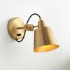 Possini Euro Design Capetown Modern Wall Light Sconce Warm Brass Hardwire 5 3/4" Fixture Up Down Swivel for Bedroom Reading Living Room Hallway House - 2 of 4