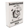 Elanze Designs Daddysaurus Rawrsome Dad Dinosaur Lighthearted Decorative White Wash 4 x 3 Wood Block Sign Home D�cor - 2 of 4
