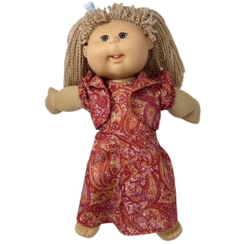 Doll Clothes Superstore Rust Dress With Jacket Fits Cabbage Patch Kid Dolls, 2 of 5