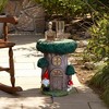 LuxenHome Outdoor Side Table, 17" Green Gnome Tree Stump Cement End Table,Indoor and Outdoor Sculpture Accent Side Table,Garden Decor Stool - 3 of 4