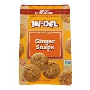 Midel - Cookies - Ginger Snaps - Case of 8 - 10 oz - 1 of 3