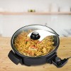 Brentwood 12 inch Round Non-Stick Electric Skillet with Vented Glass Lid in Black - 2 of 4