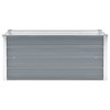 vidaXL Raised Garden Bed Galvanized Steel Outdoor Planter Gray - 3 of 4
