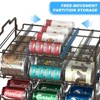 LunaLulinlk 4 Tiers Stackable Can Rack Organizer, Beverage Food Can Dispenser Holder Holds up to 48 Cans for Kitchen Cabinet and Pantry (Black) - 3 of 4