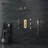 CASAINC 6-Spray Patterns 12 Inches Wall Mounted Rainfall Shower Faucet and Dual Shower Heads System With 6 Body Jets - 4 of 4