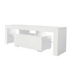 PAGED TV Stand for TVs Up to 59 Inch,Console Table with LED Light for Bedroom,Living Room - 4 of 4