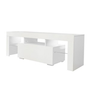 NicBex Modern TV Stand with LED Lights for TVs up to 55 Inches,TV Media Console Table with Open Shelves - 1 of 4