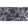 Landon 47inCoffee Table with Glass Black Marble Texture Top and Bent Wood Design - 4 of 4