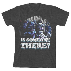 Five Nights Sister Location Is Someone There Boy's Charcoal Heather T-shirt - 1 of 3