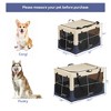 Lyngins Portable Foldable Soft-Sided Dog Crate, Oxford Fabric & Steel Tube Frame, Ventilated Dog Kennel for Travel, 3 Door Design Cat Cage - 4 of 4