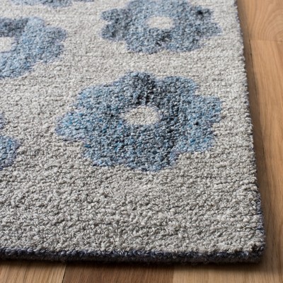 Hand-Tufted Harmonious Gray Wool Abstract Area Rug - 59"x84"