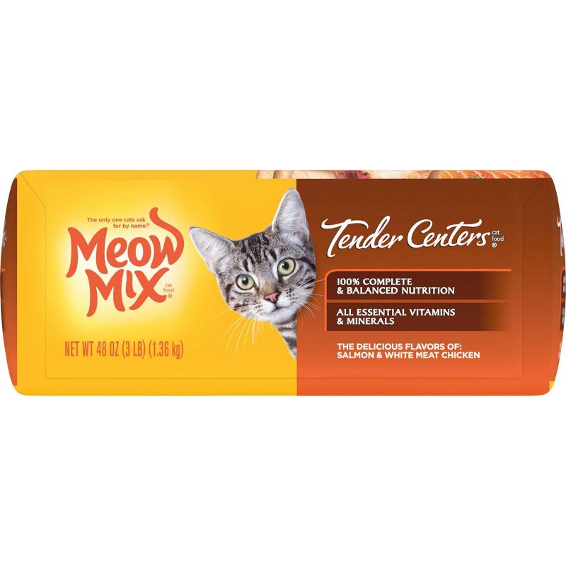Meow Mix Tender Centers with Flavors of Salmon & Chicken Adult Complete & Balanced Dry Cat Food, 6 of 10