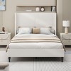 NicBex Queen/King High Back Wooden Bed Frame with Boucle Upholstered Headboard & Side Panels,Modern Platform Bed,No Box Spring Needed - 3 of 4