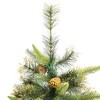 vidaXL Lifelike PE Artificial Christmas Tree with Metal Stand & Natural Cone Decorations - Hinged Construction for Easy Assembly, Reusable - 4 of 4