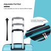 Expandable 3 Piece Luggage Sets PC Lightweight & Durable Suitcase with Two Hooks, Spinner Wheels, TSA Lock, (21/25/29) Peach - 4 of 4