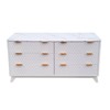 6 Drawer Dresser for Bedroom, 54" Wide Modern Chest of Drawers with Faux Marble Top, Wooden Drawer Organizer, Dresser TV Stand - 4 of 4