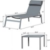 SKRAN Patio Chaise Lounge Set,Adjustable Pool Lounge Chairs,for Sunbathing,Beach,(Only includes 2 Lounge Chairs with Headrest & 1 Table) - 3 of 4