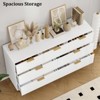 7 Drawers Dresser for Bedroom, Fluted Chest of Drawers with Gold Handle - 3 of 4