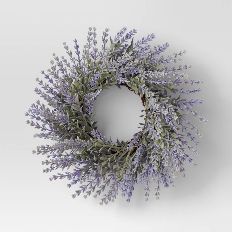 12&#34; Mini Wreath Lavender - Threshold&#8482;, 1 of 5