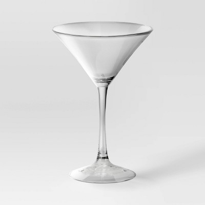 4pk Entertaining Martini Cocktail Glass Set - Threshold™: Clear Glass, Dishwasher-Safe, 8oz Capacity, Set of 4‼️ ONE IS MISSING ‼️