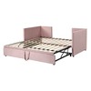 Velvet Twin Daybed with Hidden Trundle - Elegant & Space-Saving - 2 of 4
