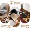Abstract Machine Washable Rugs with Non-Slip Backing Stain-Resistant Low Pile Rugs - 4 of 4
