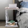 YIYIBYUS Mobile Sofa Side Table Height Adjustable Rolling Bedside Table, Notebook Tablet Coffee Tray - 2 of 4
