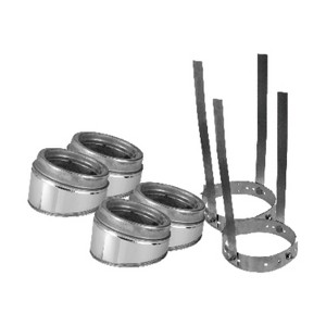 Selkirk 8 in. D X 8 in. D Adjustable 30 deg Stainless Steel Insulated Elbow Kit - 1 of 1