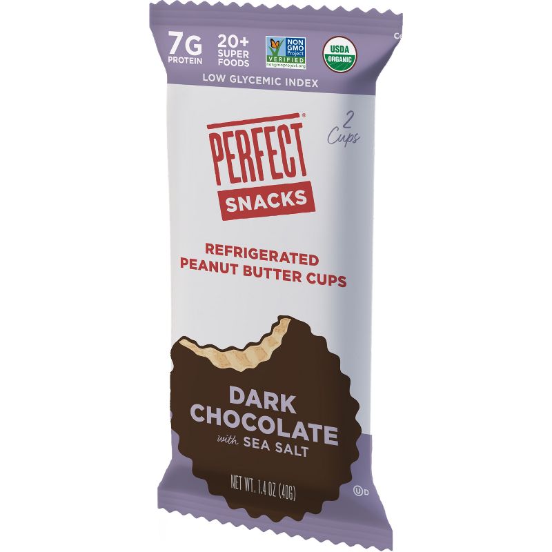 Perfect Snacks Dark Chocolate Sea Salt Peanut Butter Cups - 1.4oz/2ct, 6 of 14
