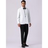 INSPIRE CHIC Men's Notch Lapel One Button Formal Solid Color Business Suit Jackets - 2 of 4