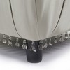 Gracie Pleated Decorative Ottoman Satin, Flint Grey Satin - 3 of 4
