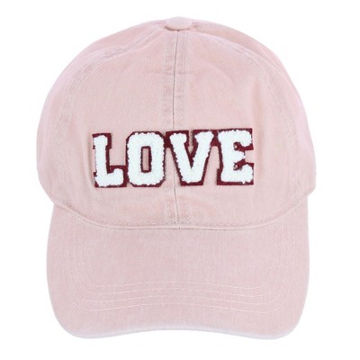 David & Young Women\'s Lettered Hat, Pink Baseball : Dusty Love Target Chenille Cap