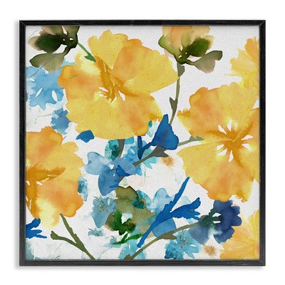 Stupell Industries Yellow & Blue Hibiscus, 17" x 17"