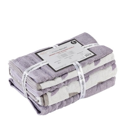 Organic Cotton Grey Lavender 6-Piece Towel Set