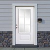 SpassWay 36"W*80"H 6-Lite Exterior Frosted Glass Prehung Front Entry Door Primed Interior Fiberglass Entrance Door - 3 of 4