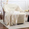 DYHOME 30.3" W Swivel Barrel Chair, Boucle Upholstered Accent Chair, No Assembly Required (Set of 2) - 4 of 4