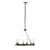 23"x21" 6-Light Gian Chandelier Ceiling Light Black - A&B Home: Transitional Style, Iron & Glass, UL Listed - 4 of 4