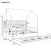 Wooden Kids Bed With Sturdy Pinewood Frame, Modern Design for Child Play & Sleep with Storage-Maison Boucle - 3 of 4