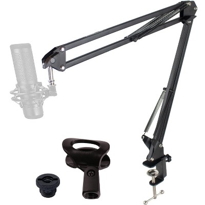 Chromacast Pro Series 38" Scissors Arm Adjustable Microphone Desk Mic Stand with Boom Suspension, includes Mic Clip