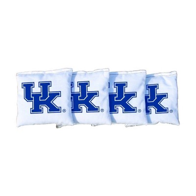 NCAA Kentucky Wildcats Corn-Filled Cornhole Bags White - 4pk