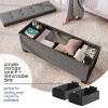 StorageBud Storage Ottoman for Bedroom End of Bed, Velvet Storage Bench, Large Storage Ottoman Bench, Entryway Bench with Storage - 2 of 4