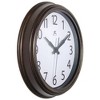 12" Fabrizio Wall Clock Antique Brown - Infinity Instruments: Indoor/Outdoor, Modern Decor, Analog Display - image 3 of 4