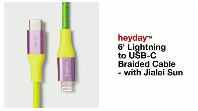 6&#39; Lightning to USB-C Braided Cable - heyday&#8482; with Jialei Sun, 2 of 6, play video
