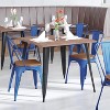 Emma and Oliver Metal Stacking Dining Chairs with Poly Resin Seats for Indoor/Outdoor Use - 2 of 4